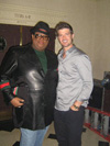 Harvey Star Washington with Robin Thicke backstage at his concert (161,186 bytes)